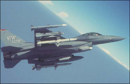 F-16 carrying HDAMs